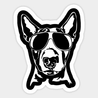 English Bull Terrier sunglasses cool dog Sticker